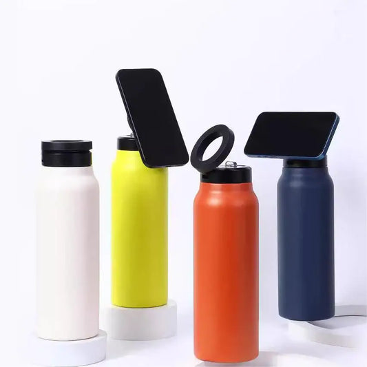 24oz water bottle with phone holder